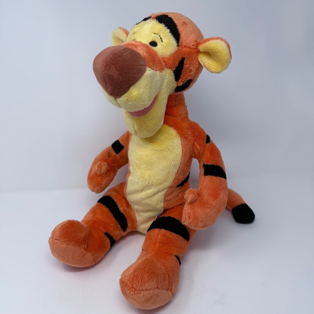 Disney Tigger Sit Up Plush Stuffed Animal‎ Orange Black Stripes Kids Toy READ